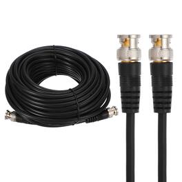 Unique Bargains - BNC Male to BNC Male Coaxial Cable Cord 50FT 70-Ohm Extension Wire for DVR CCTV Security Camera System Monitor - Black