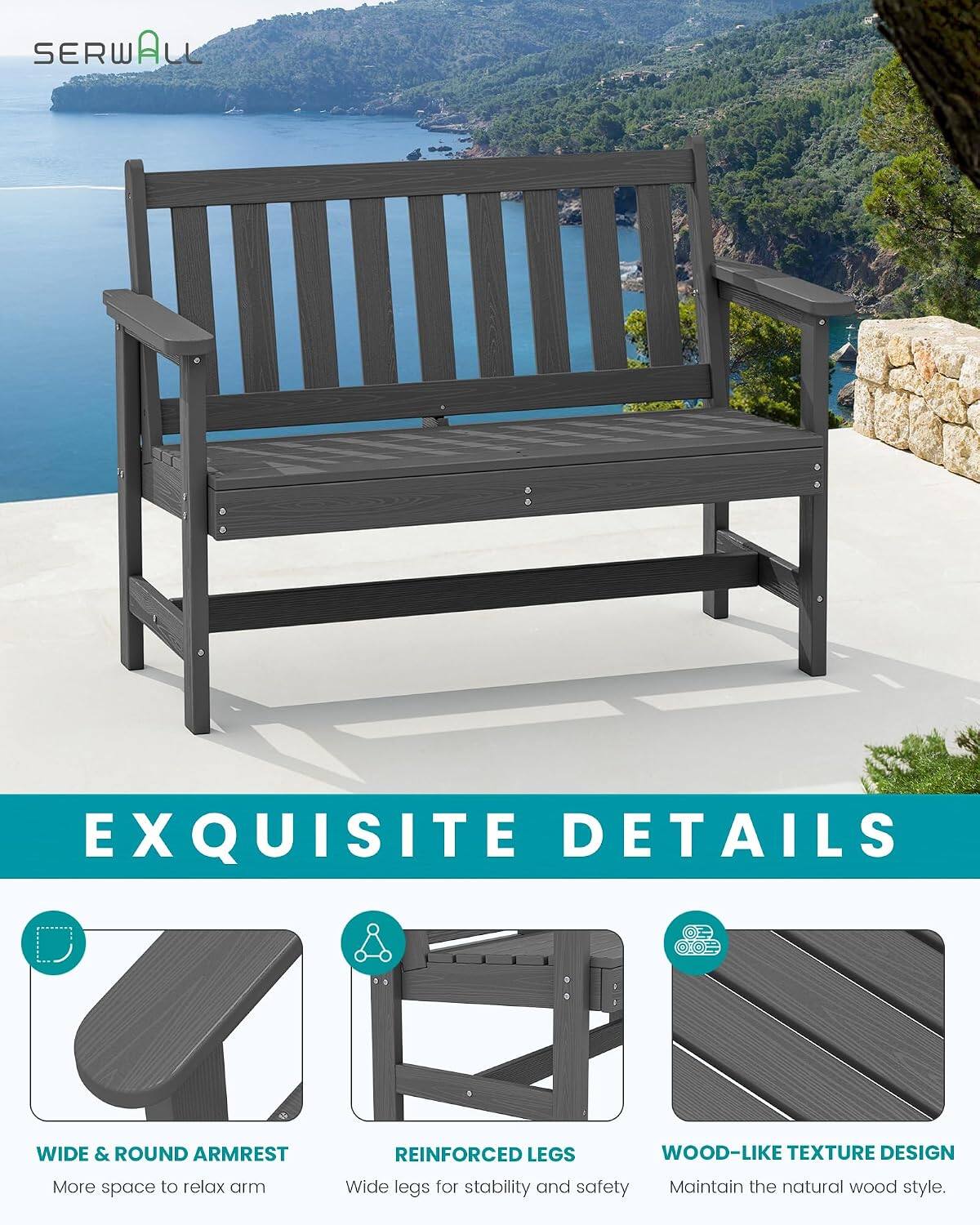 SERWALL

EXQUISITE DETAILS

- WIDE & ROUND ARMREST
  More space to relax arm

- REINFORCED LEGS
  Wide legs for stability and safety

- WOOD-LIKE TEXTURE DESIGN
  Maintain the natural wood style.
