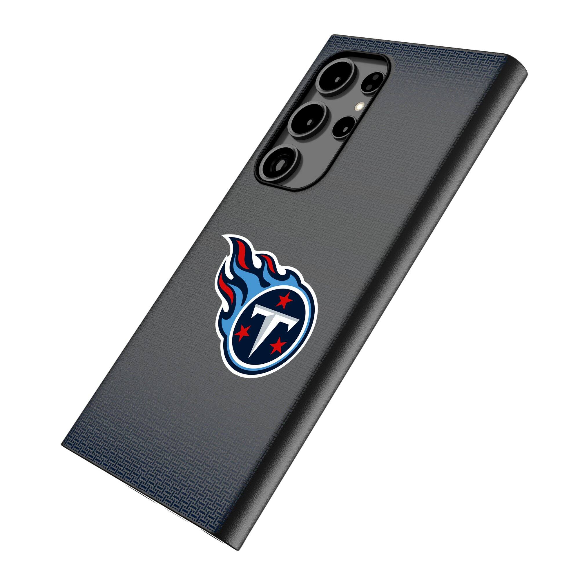 Alt View 1. Keyscaper - Tennessee Titans Linen Galaxy Magnetic Bump Case - S24 - Black.