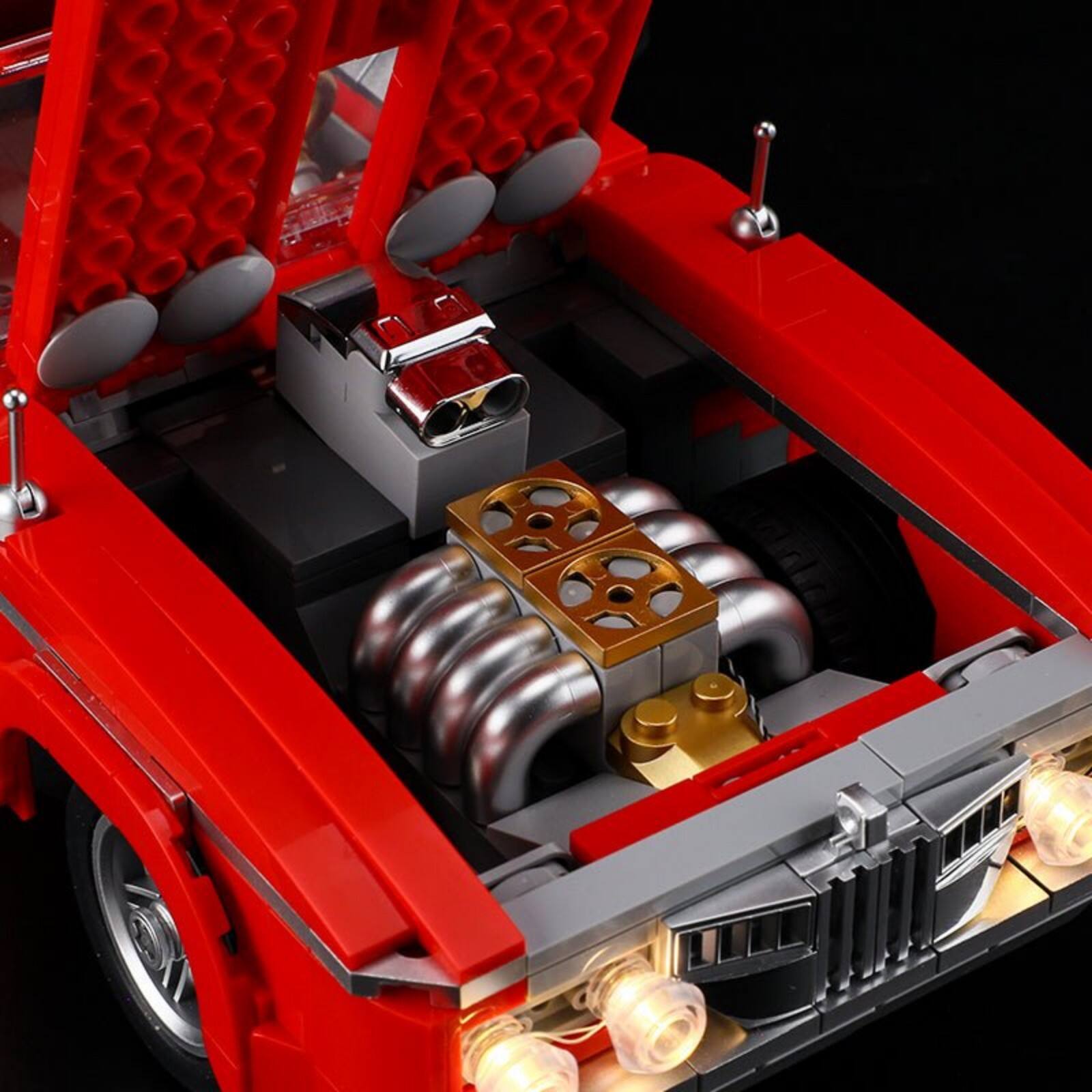Alt View 3. Lumibricks - Lowrider Car Building Block Set, 969-Piece Automotive Collectible Model for Car Lovers Ages 16+.