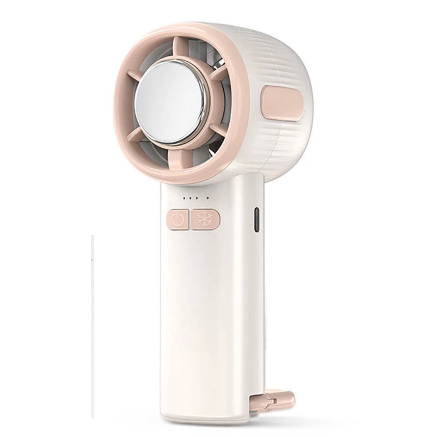 Front. Home Collection - Portable Handheld Cooling Fan Rechargeable Mini Fan with Cold Air Ice Depositio - White.