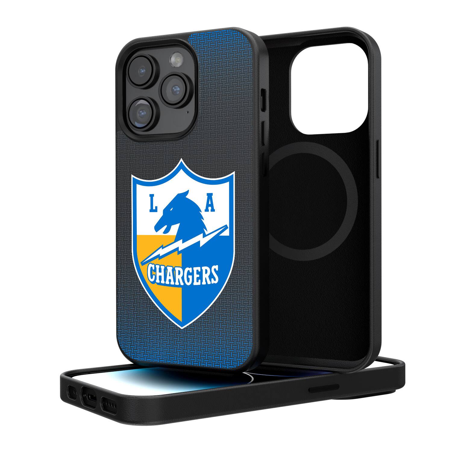 Keyscaper - NFL - Los Angeles Chargers Linen Logo iPhone Magnetic Bump Case - 15 Pro - Black price history on PriceWatchPro