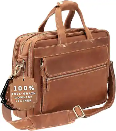 100% FULL-GRAIN COWHIDE LEATHER