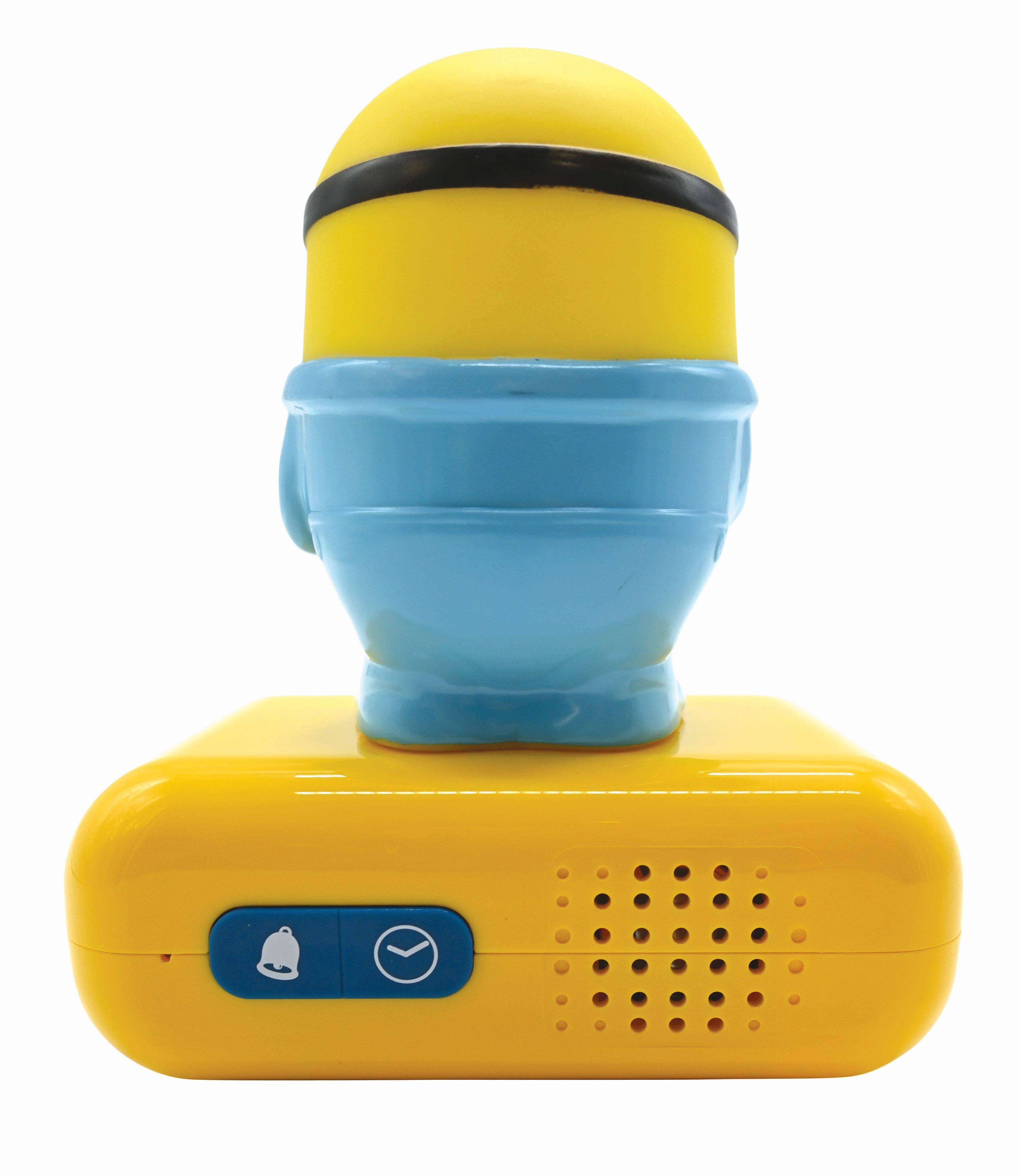 Alt View 3. Lexibook - Minions Alarm Clock with Night Light 3D Design the and Sound Effects - YELLOW.