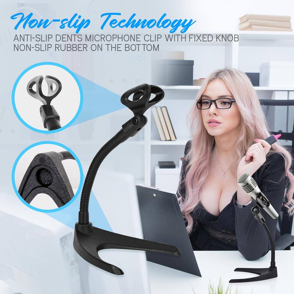 Non-slip Technology  
ANTI-SLIP DENTS MICROPHONE CLIP WITH FIXED KNOB  
NON-SLIP RUBBER ON THE BOTTOM