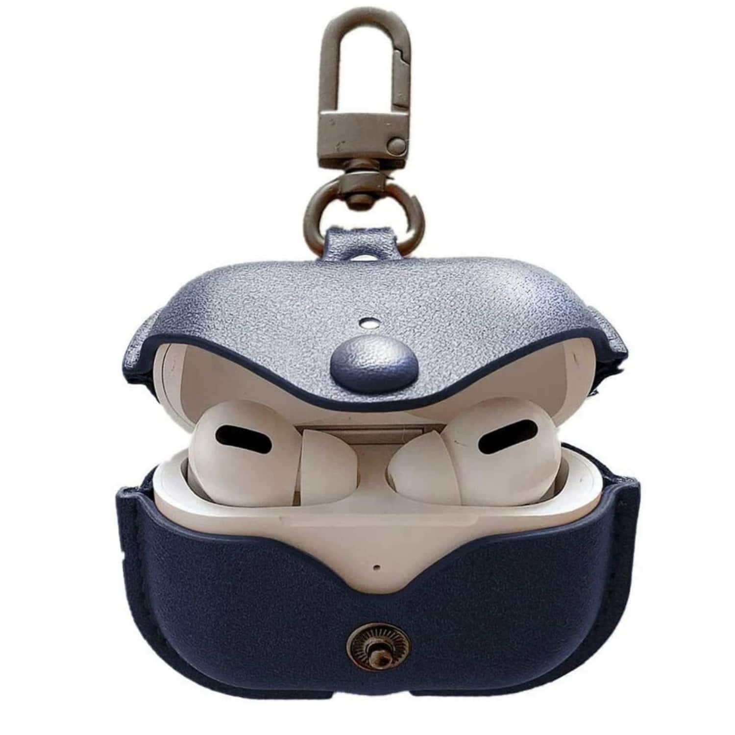 Stock Preferred - PU Leather Protective Case Cover for Apple AirPods Pro - DarkBlue