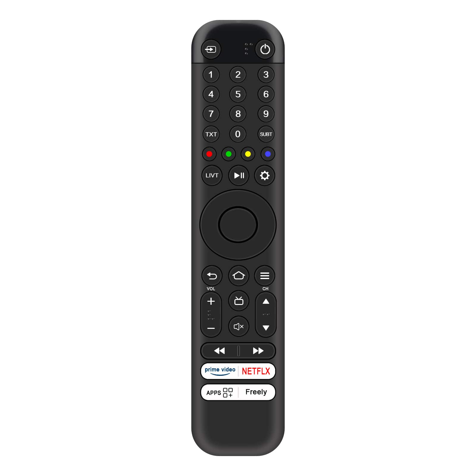 VINABTY - New RC833 CUB2 IR Replace Remote Fits for TCL TV 43PF650K 50PF650K 55PF650K 43PF650 50PF650 55PF650 65PF650 50T6C 65T6C - Black
