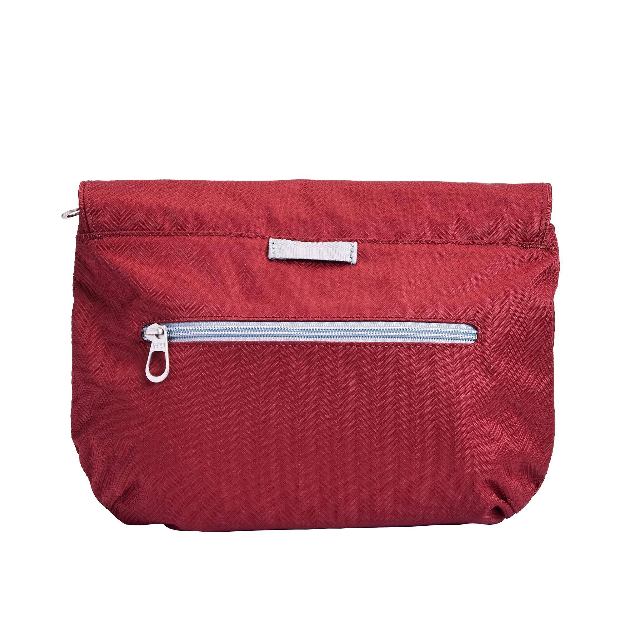 Left. Haiku - Haiku Bliss RFID Blocking Crossbody Saddle Bag - Rosewood.