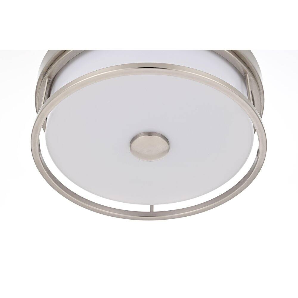 Alt View 3. Living District - Kolson 12 Inch Led Flush Mount Ceiling Light In Polished Nickel - Polished Nickel.
