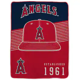 Pegasus - Los Angeles Angels 60- x 80- Hat Stripes Throw Blanket - Multicolor