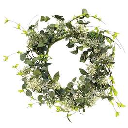 BreeBe - Mixed Queen Ann Heather Wreath 20" - Green