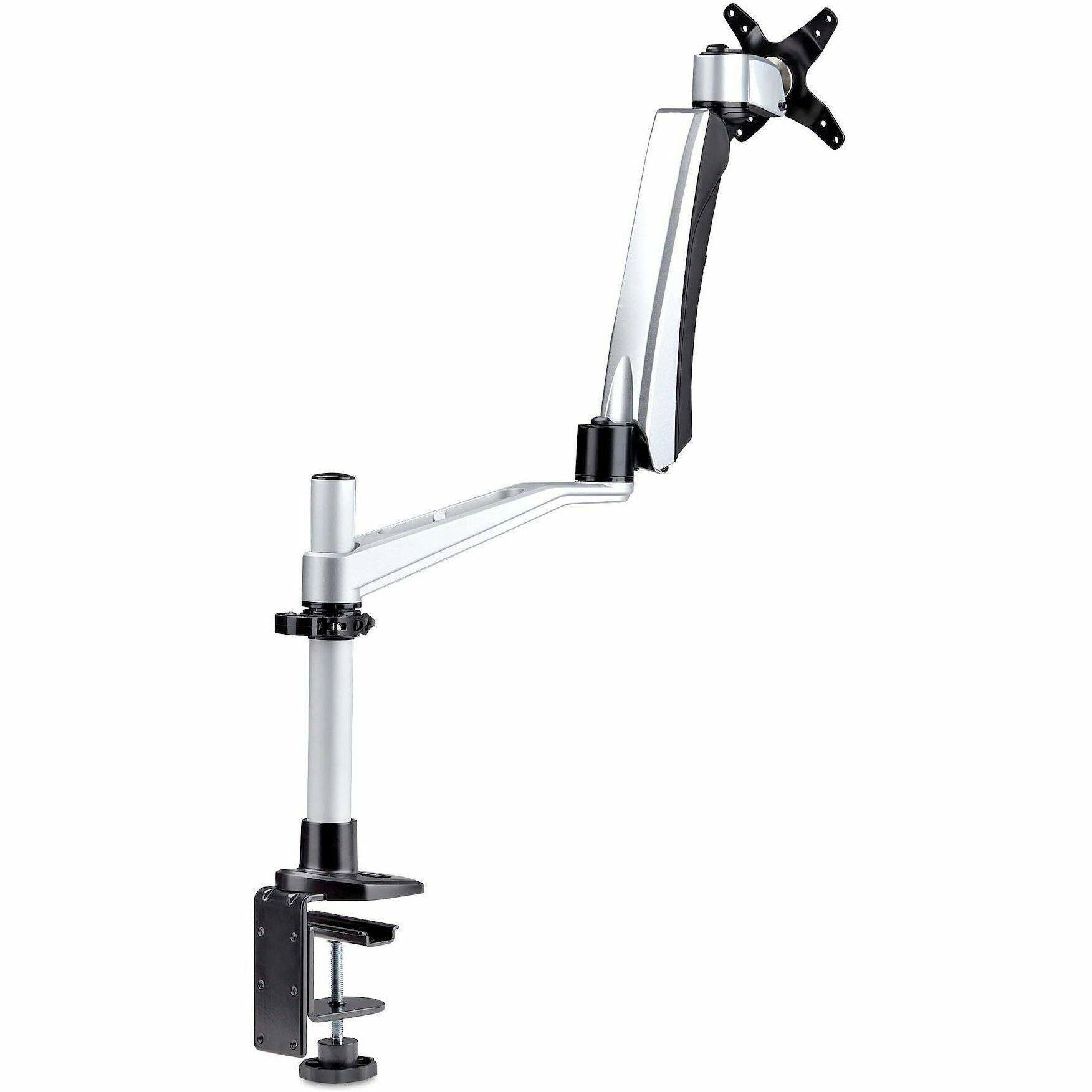 Back. Startech - Monitor Desk Mount 1MP1ACGMONITORARM - Black.