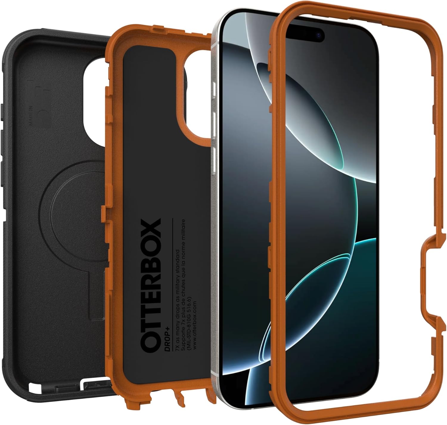 OTTERBOX DROP+  
militaire norme standard 9 que military chutes 8 de drops 516.0) com plus Tx 7X many as Supporte (MIL-STD-810G  
www.offerbox.com