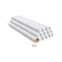 Staples - 3" x 36" Mailing Tube with Caps, 12/Carton - White