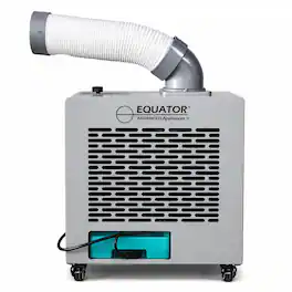 Equator - 7,000 BTU Outdoor Portable AC, IP24 Weatherproof Air Conditioner Fan, 250 Sq Ft Spot cooler, 110V - Silver