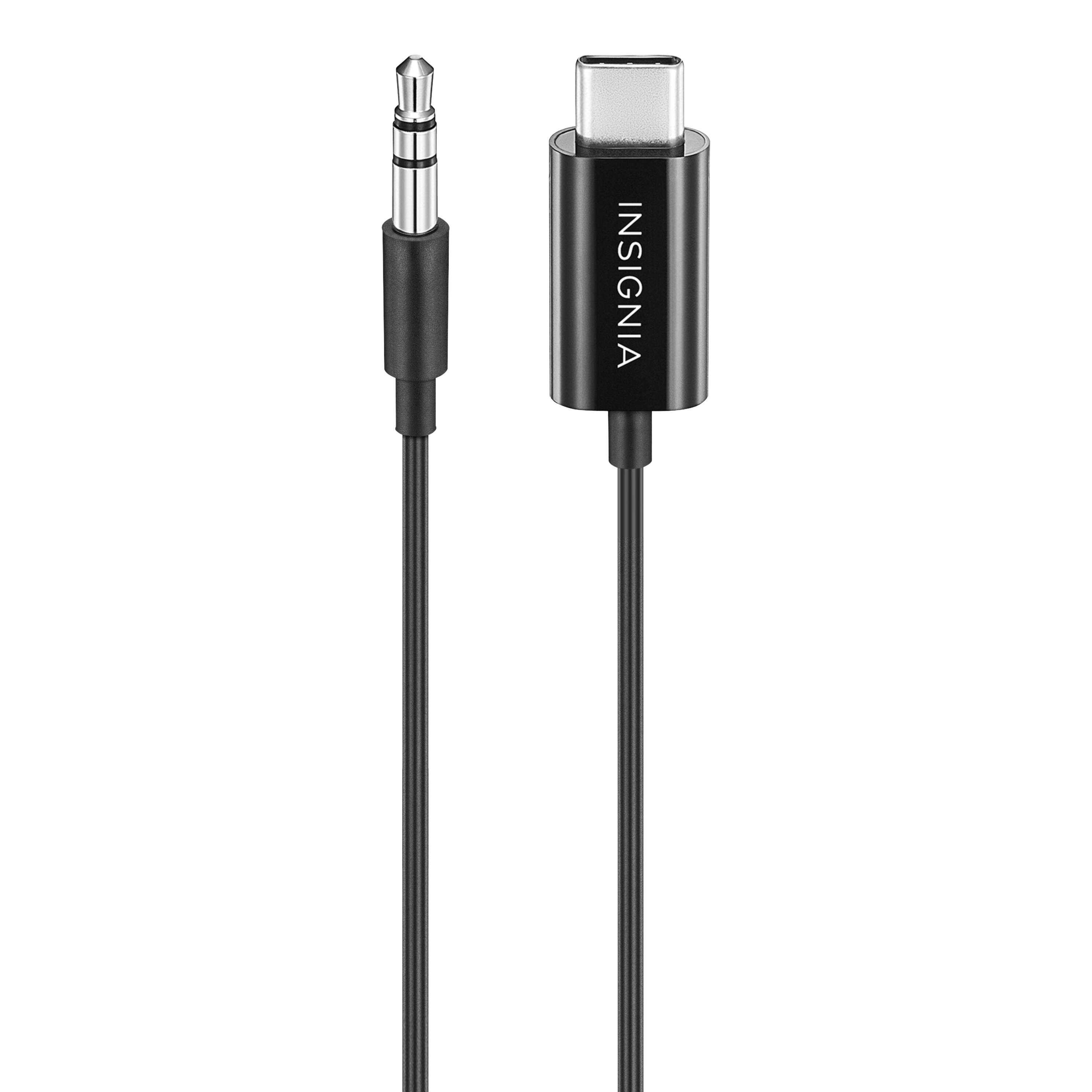 Alt View 16. Insignia™ - 3’ USB-C to 3.5 mm Cable - Black.