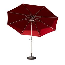 Boyel Living - Outdoor Patio Umbrella Aluminum Pole 8 Ribs UV Protection Waterproof with Tilt and Crank - Brick Red