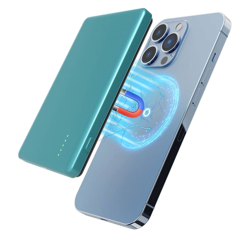 Back. Loheer - Loheer 5000mAh magnetic wireless power bank, PD20W fast charging portable charger for smartphones.