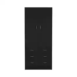 TuHome - Taly 2 Doors 3 Drawers Armoire MDF - Black