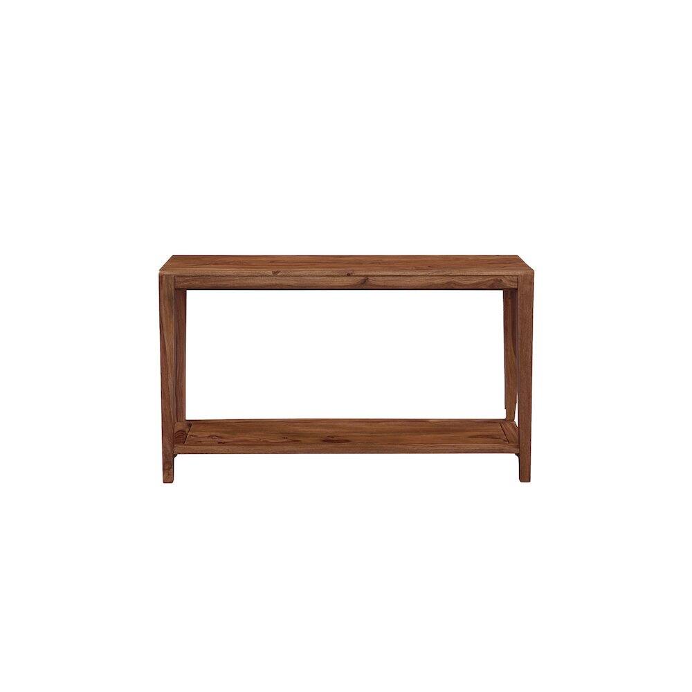 Left. Porter Designs - Fall River Solid Sheesham Wood Console Table - Natural.