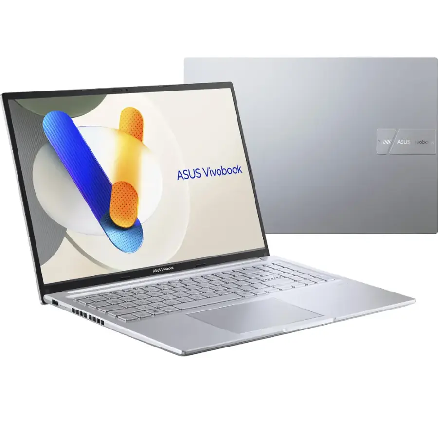 ASUS Vivobook is displayed on the laptop screen.