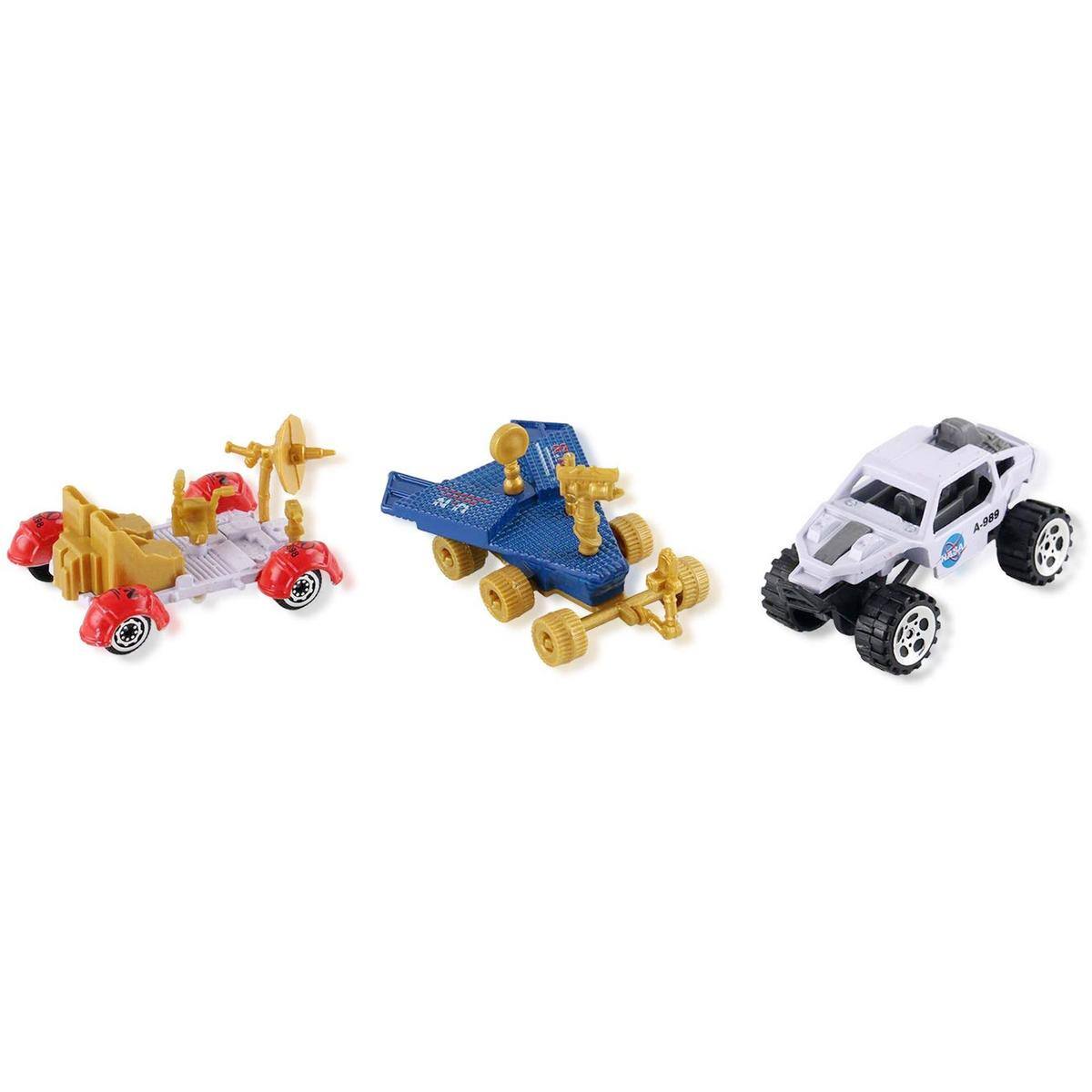 Back. JuzToys - Kids Toys Cars Space Exploration Toy Playset, Kids Space Shuttle with Lights & Sounds, Rocket, Car, Airplane Figures - Multi.