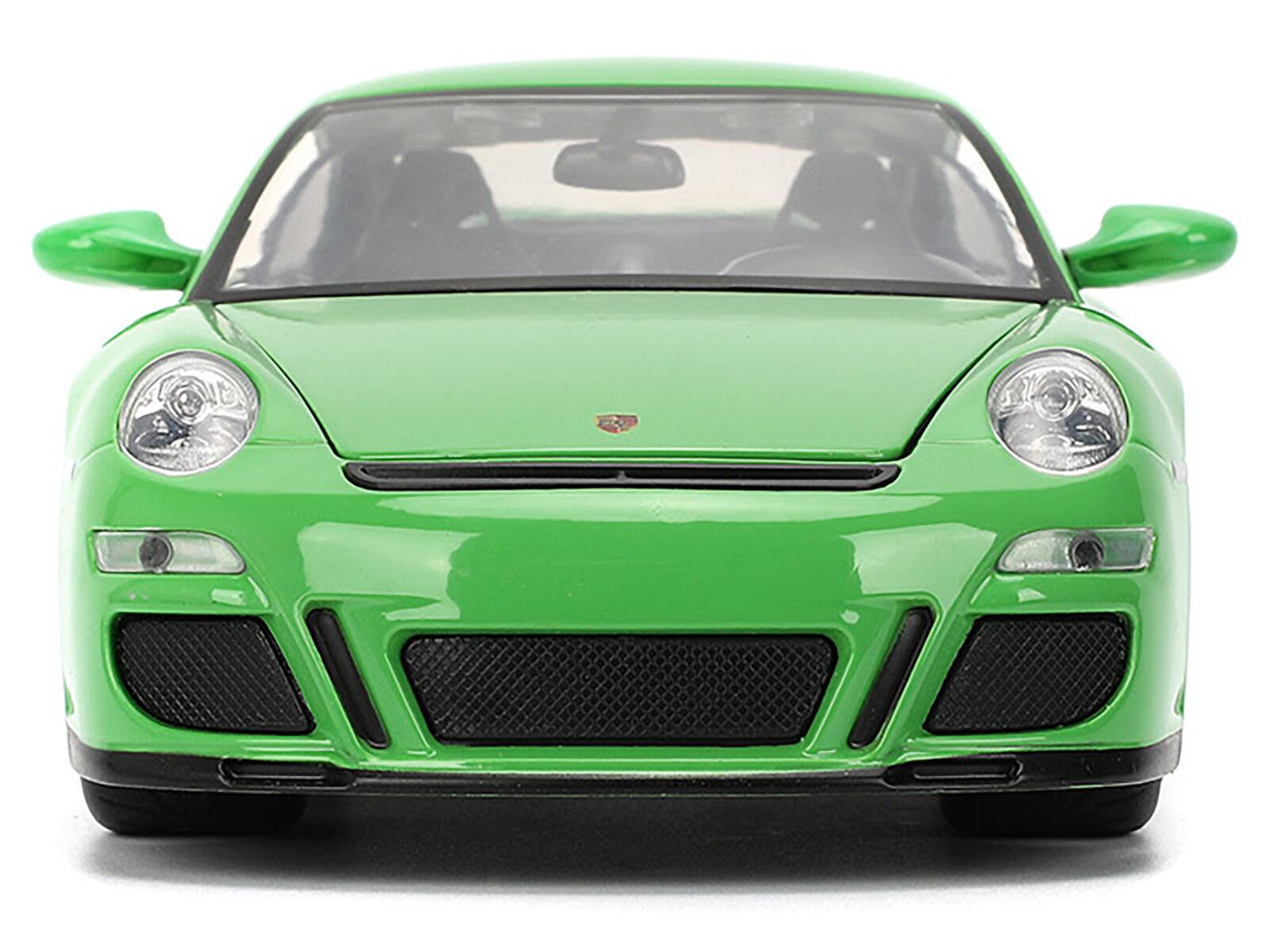 Alt View 5. Jada - Porsche 911 GT3 (997) Green with Black Accents "Fast X" (2023) Movie "25 Years of Fast & Furious" 1/24 Model Car by Jada.