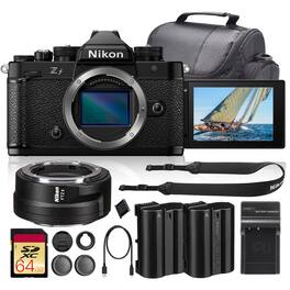 Nikon - Zf Mirrorless Camera (Black), 24.5MP Full-Frame FX BSI CMOS Sensor (11pc Bundle)