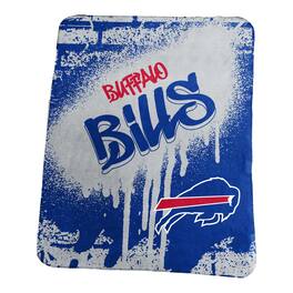 Logo Brands - Buffalo Bills 50" x 60" Classic Graffiti Fleece Throw Blanket - Royal