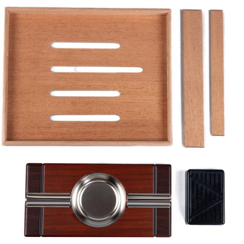 Alt View 2. Prestige - Sovereign Gift Set humidor - Rosewood Two-Tone Finish.