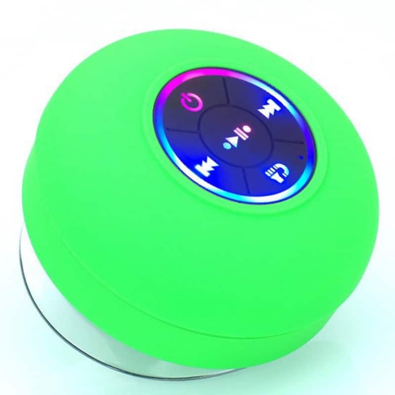 SKRAN - Waterproof Shower Bluetooth Speaker - with Suction Cup & LED Light Portable & Easy to Use for Bathroom, Pool & Beach