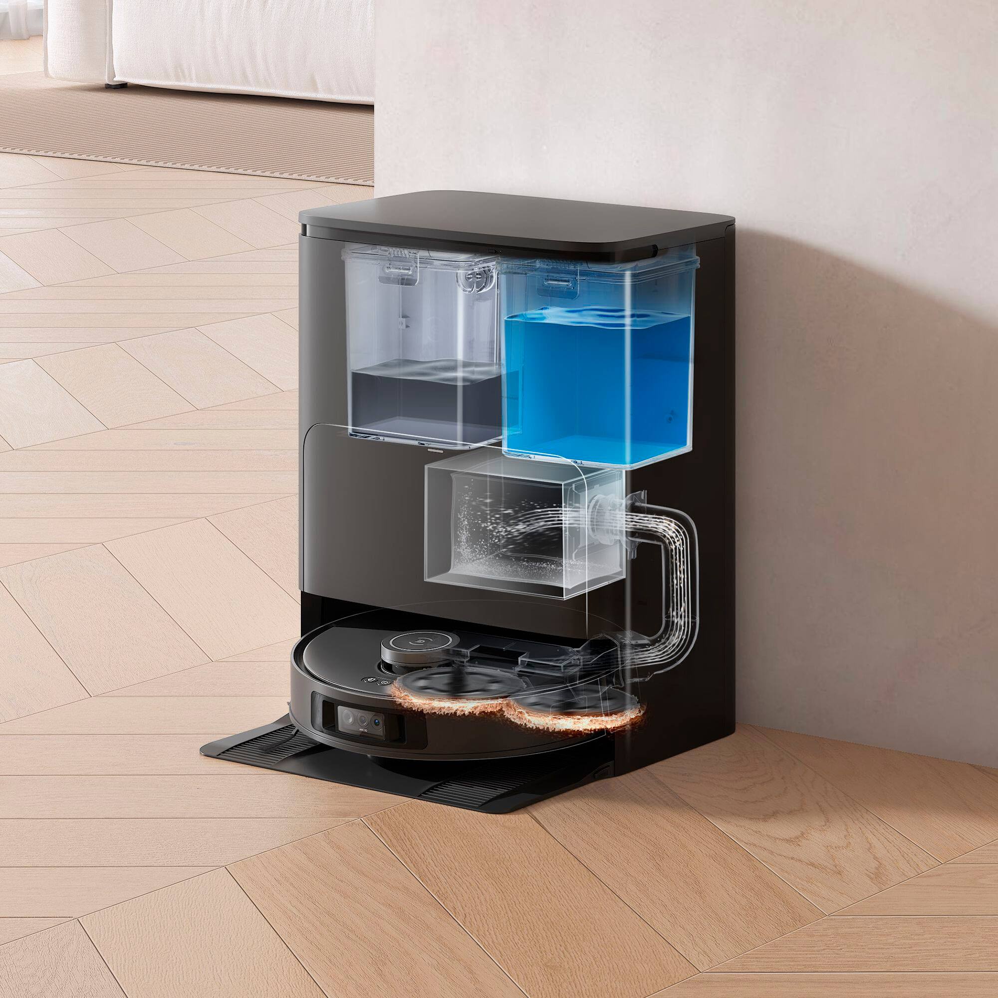 Alt View 11. ECOVACS Robotics - T30S PRO Robot Vacuum & Spinning Mop with Auto-Cleaning Station - Black.