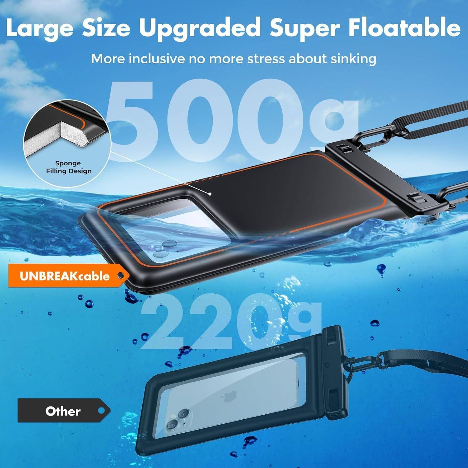 Large Size Upgraded Super Floatable  
More inclusive no more stress about sinking  
500g Sponge Filling Design  
UNBREAKable 220g  
Other