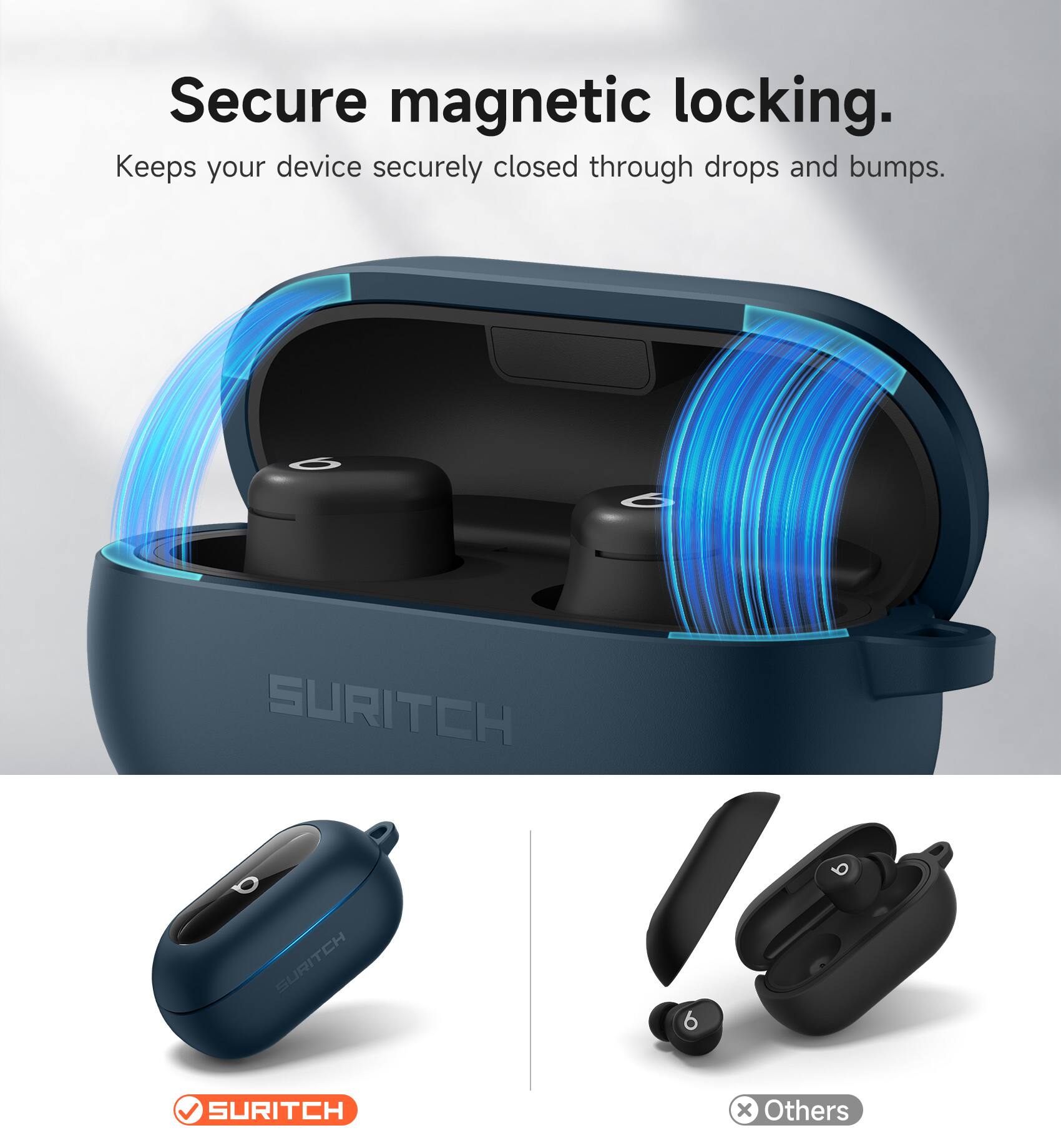 Secure magnetic locking. Keeps your device securely closed through drops and bumps. A SURITCH SURITCH 6 SURITCH x Others