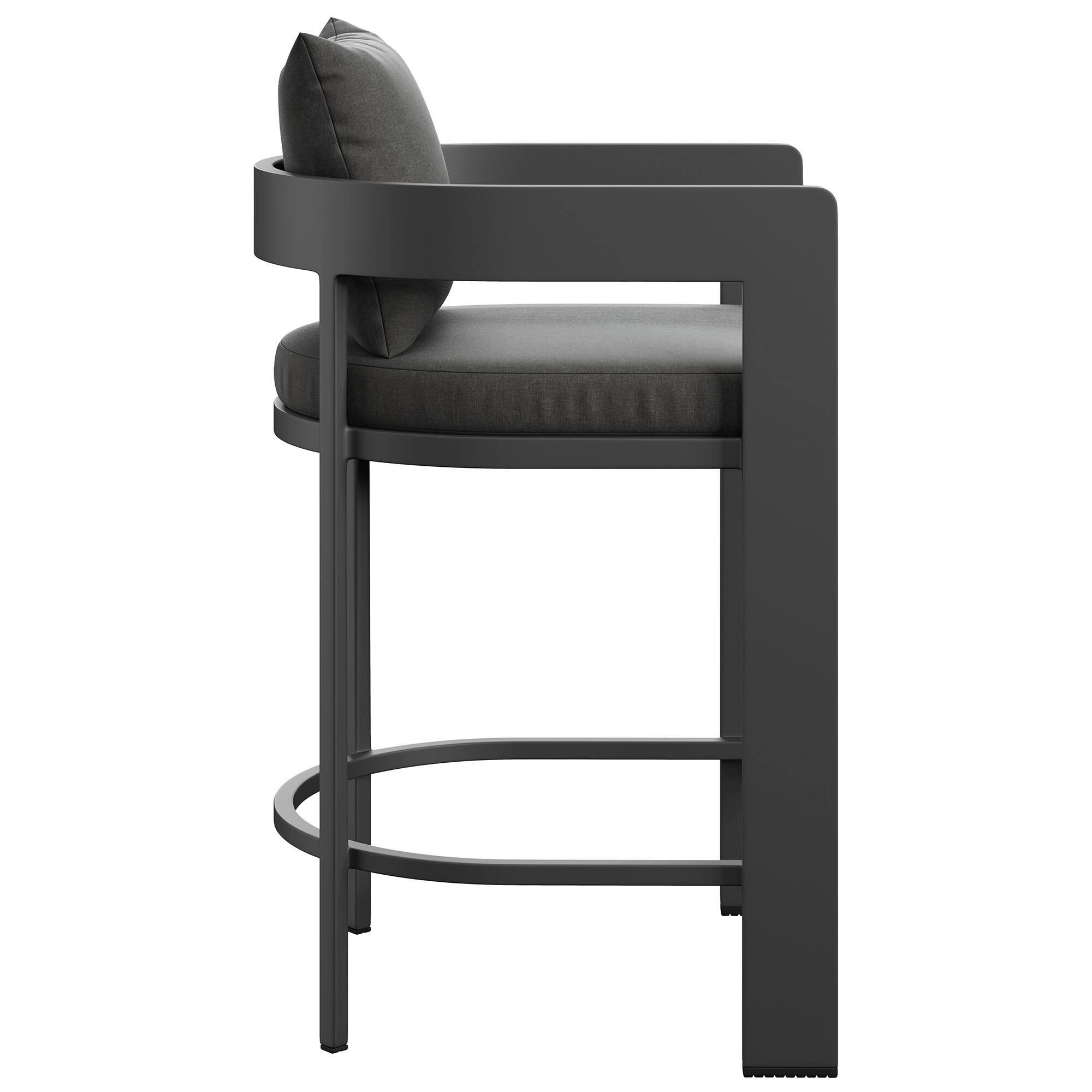 Alt View 2. Modway - Tahoe Outdoor Patio Aluminum Counter Stool by Modway - Charcoal.