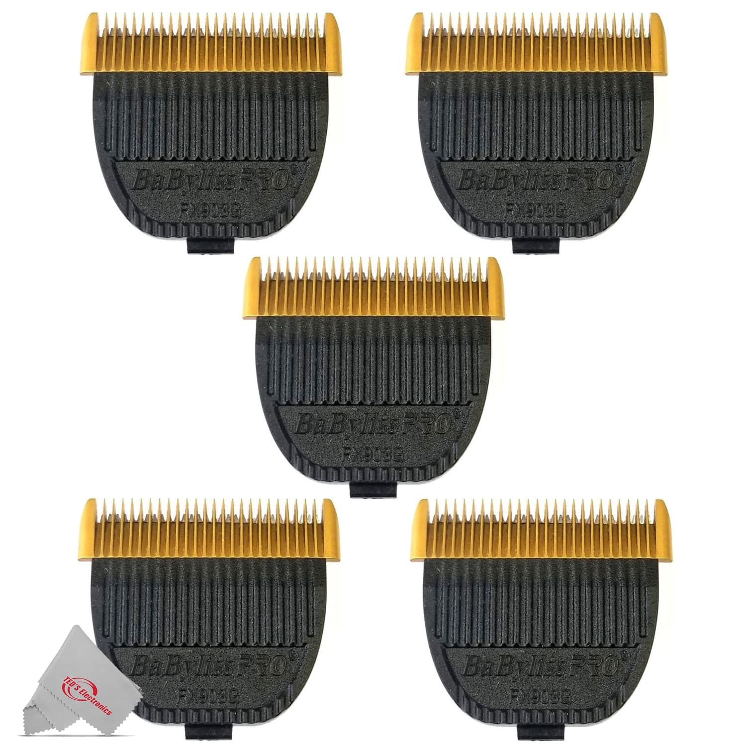 Babyliss - FX3 DLC Titanium Fade Replacement Blade Fits FXX3C Clipper #FX903G - 5 Count - Black Gold price history on PriceWatchPro