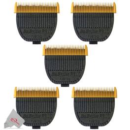 Babyliss - FX3 DLC Titanium Fade Replacement Blade Fits FXX3C Clipper #FX903G - 5 Count - Black Gold