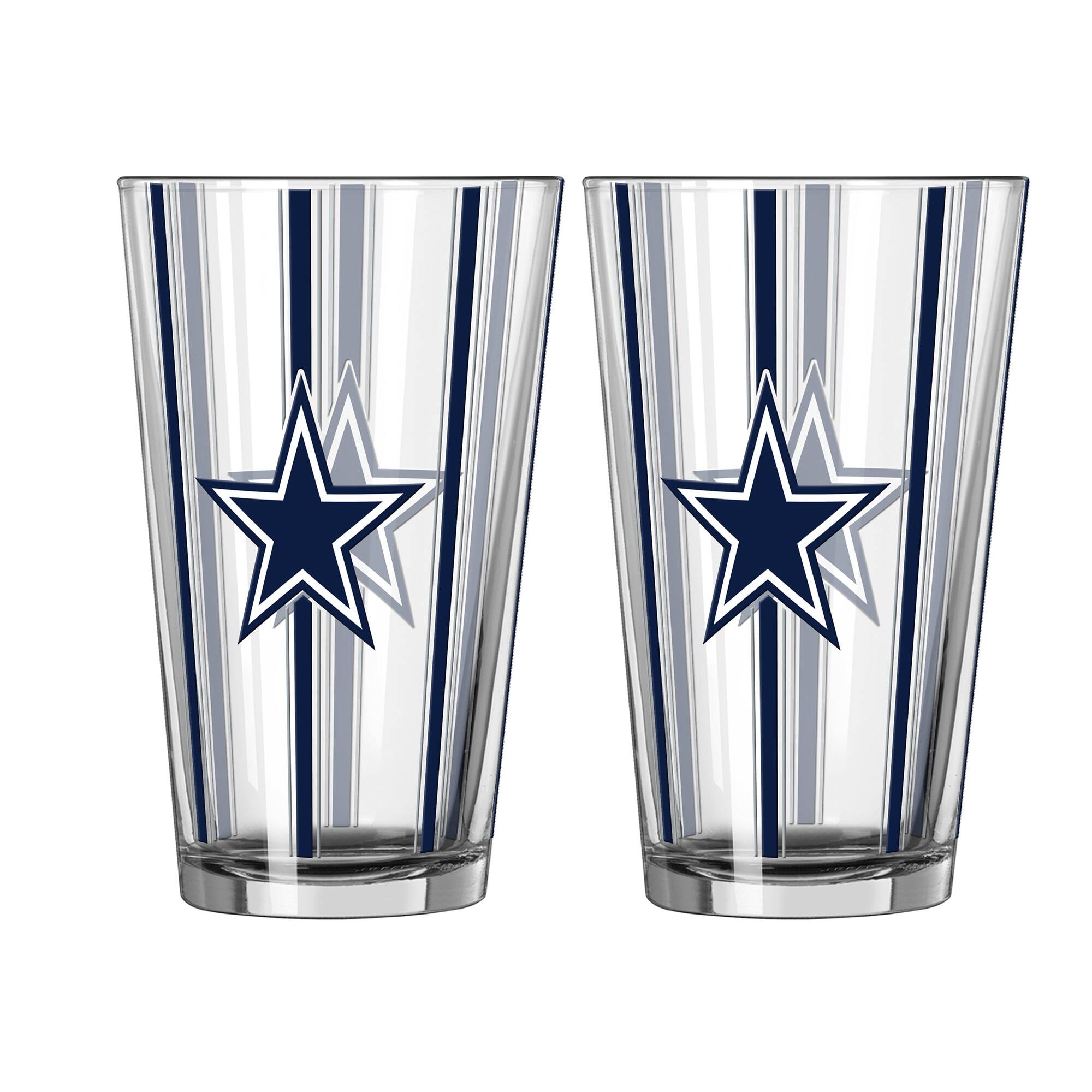 Photos - Glass Dallas Logo Brands - Cowboys Two-Piece 16oz. Striped Pint Set - Multicolor 203182125