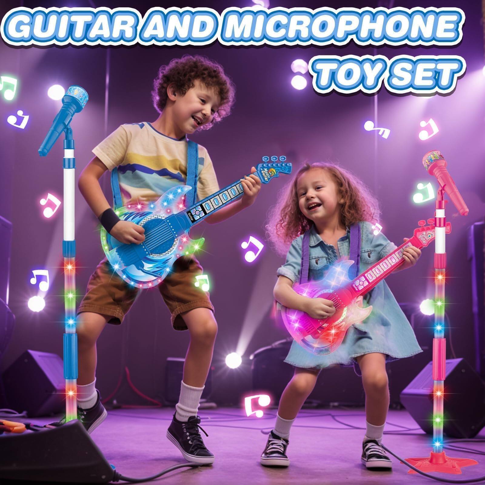 GUITAR AND MICROPHONE TOY SET