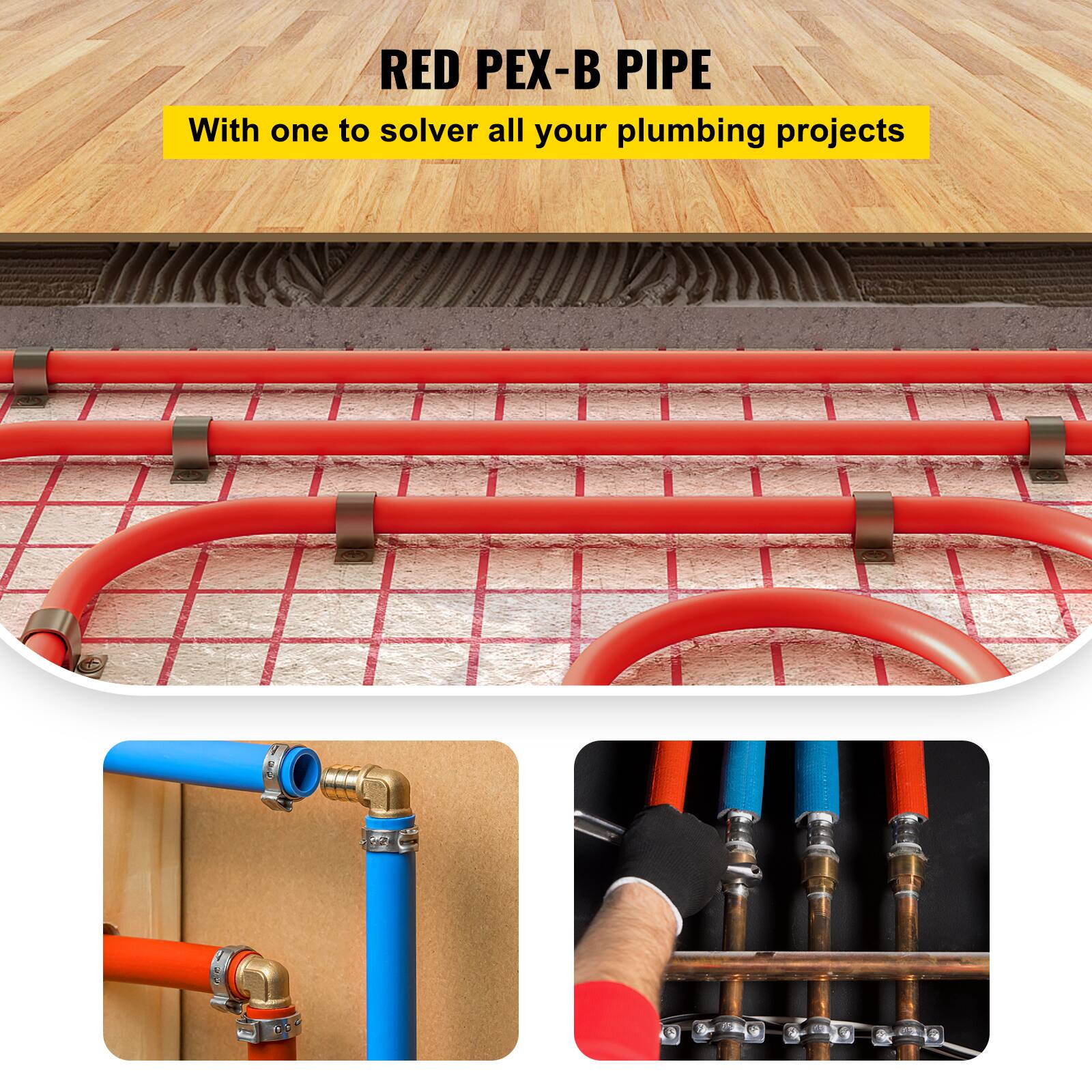 RED PEX-B PIPE  
With one to solve all your plumbing projects