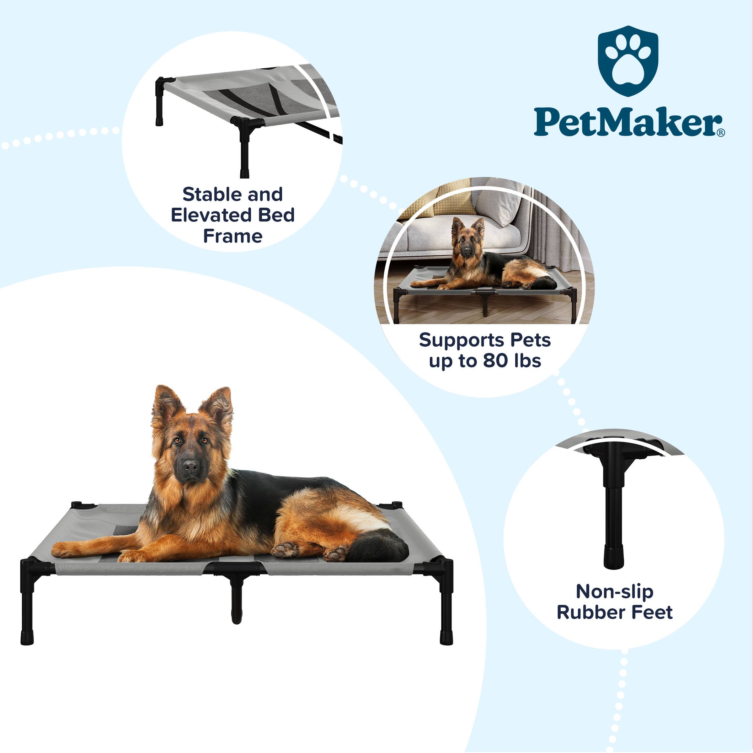 PetMaker Stable and Elevated Bed Frame Supports Pets up to 80 lbs Non-slip Rubber Feet