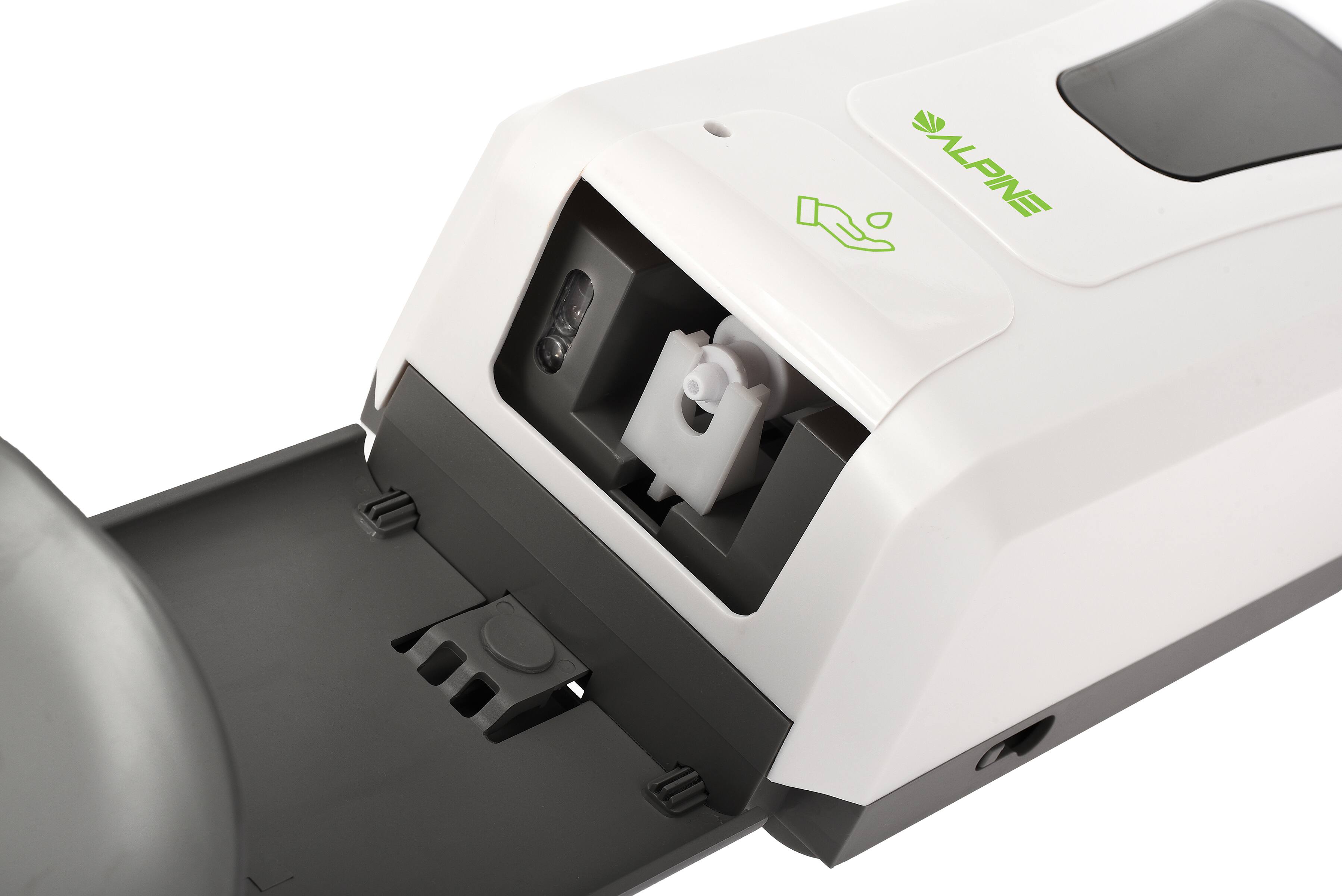 Alt View 9. Alpine Industries - 40 oz. Wall Mount Automatic Gel Hand Sanitizer Soap Dispenser with Drip Tray - White.