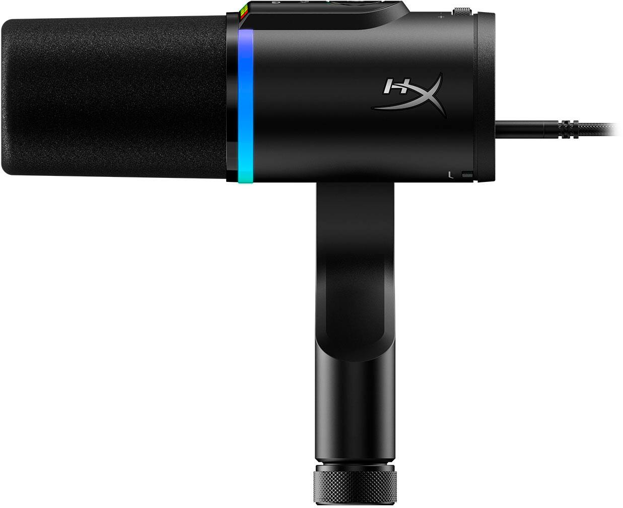 Alt View 7. HyperX - FlipCast Wired Cardioid USB Dynamic Microphone - Black.