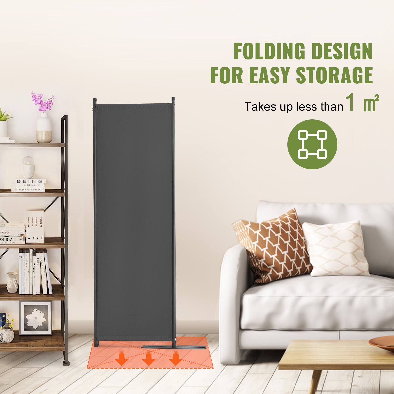 FOLDING DESIGN FOR EASY STORAGE
Takes up less than 1 m²