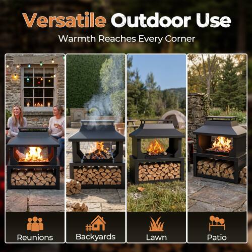 Versatile Outdoor Use  
Warmth Reaches Every Corner  

Reunions  
Backyards  
Lawn  
Patio