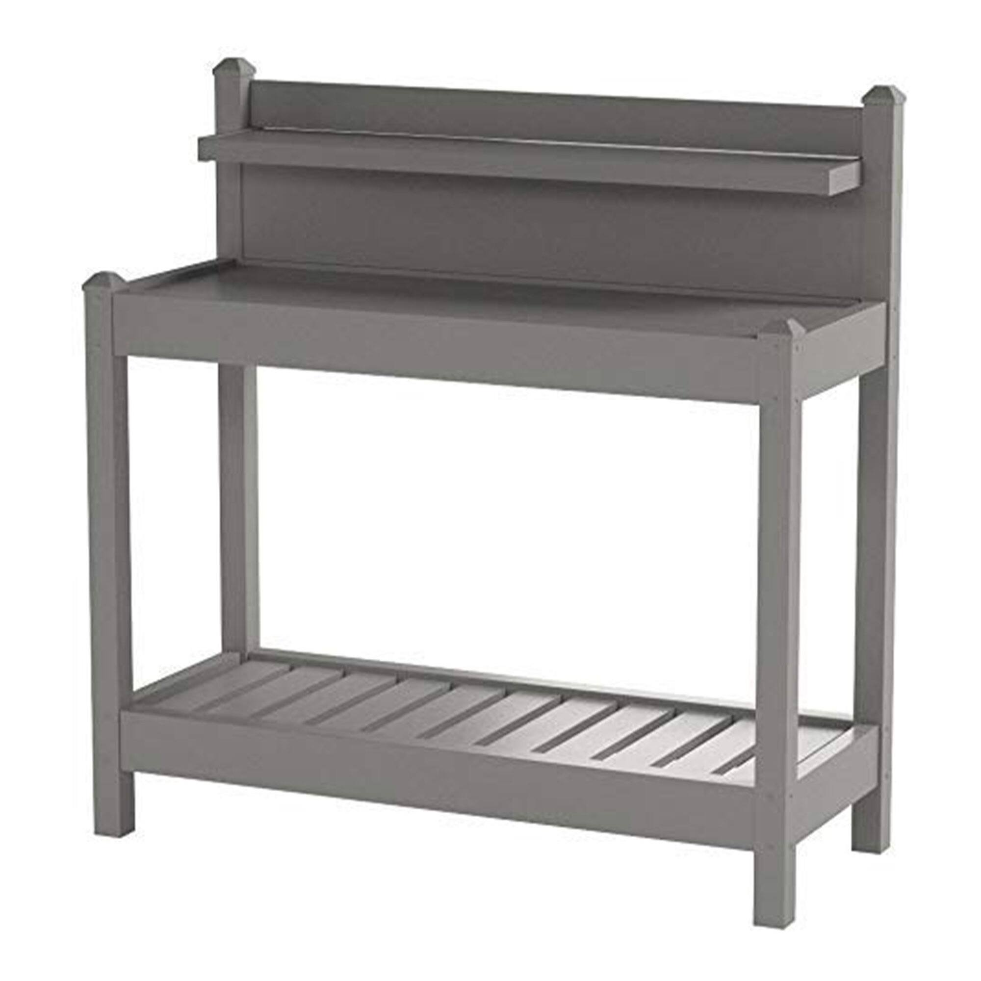 Alt View 5. Dura-Trel - Dura-Trel Greenfield Outdoor Table Potting Bench for Gardening Supplies, Mocha - Mocha.