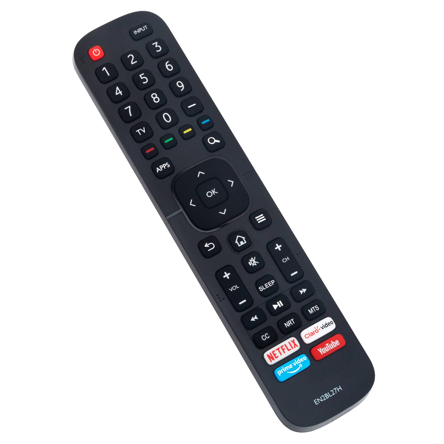 INPUT G 3 2 1 6 5 4 9 8 7 0 TV APPS OK < = S + CH + - VOL SLEEP - MTS NRT CC Claro- video NETFLIX YouTube prime video EN2BL27H