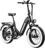 Heybike - Ranger S 2.0 - Foldable Step-Thru Fat-Tire 750W Ebike, Hydraulic Disc Brakes, 55 Miles Max Range, 28MPH - UL Certified - Black