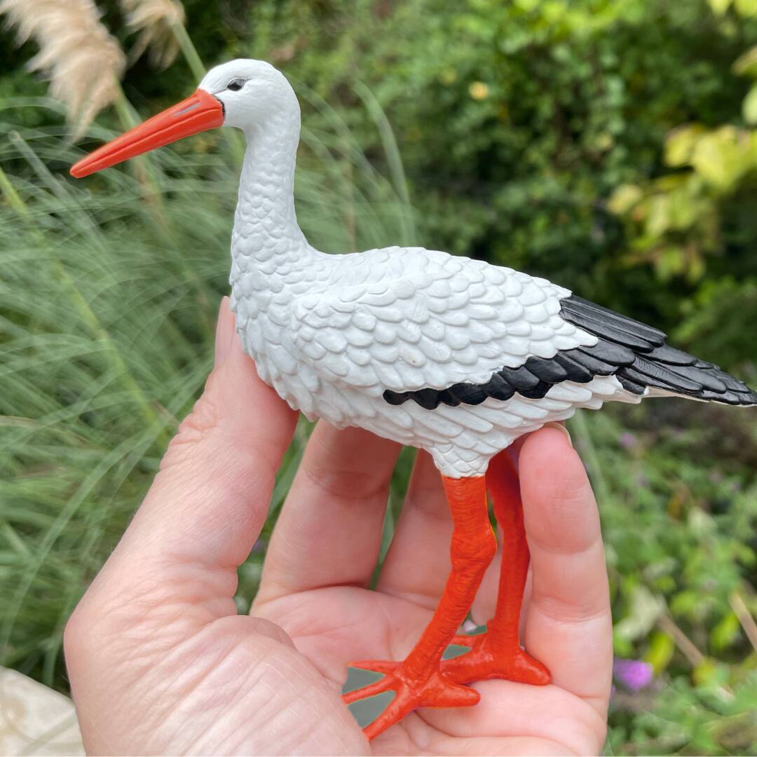 Left. Safari Ltd. - Stork Toy Figurine.