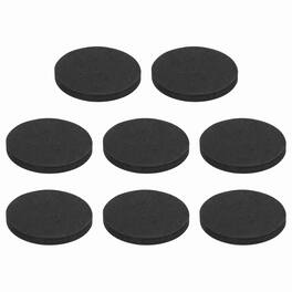 Unique Bargains - 8pcs Single Sided Speaker Isolation Feet Pads, 50x5mm Non Slip Foam Shock Absorption Pad for Amplifier - Black